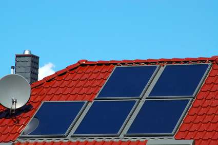 Solarthermie mittels Solarzellen auf Hausdach